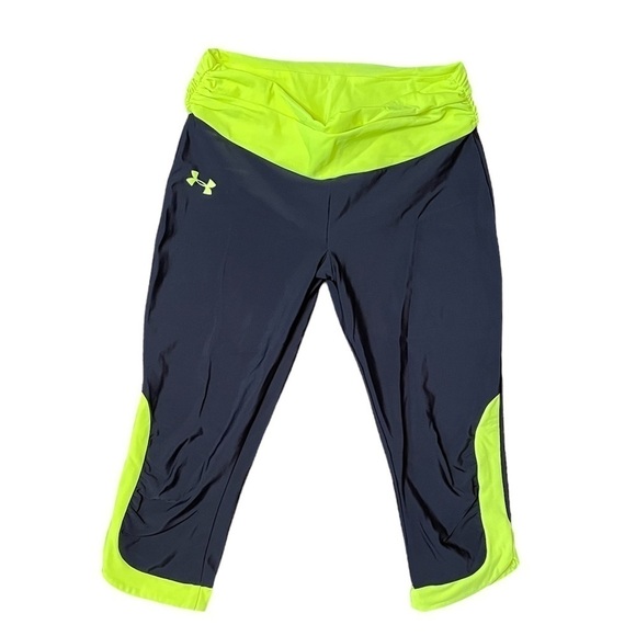 Under armour crop tights leggings neon - Picture 1 of 5